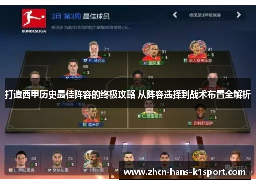 打造西甲历史最佳阵容的终极攻略 从阵容选择到战术布置全解析