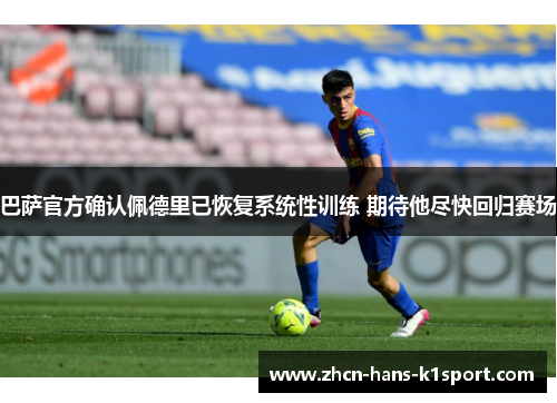巴萨官方确认佩德里已恢复系统性训练 期待他尽快回归赛场
